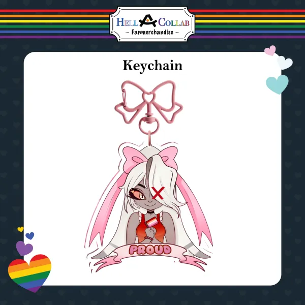 Vaggi Keychain || Hell-a-collab Pride collection