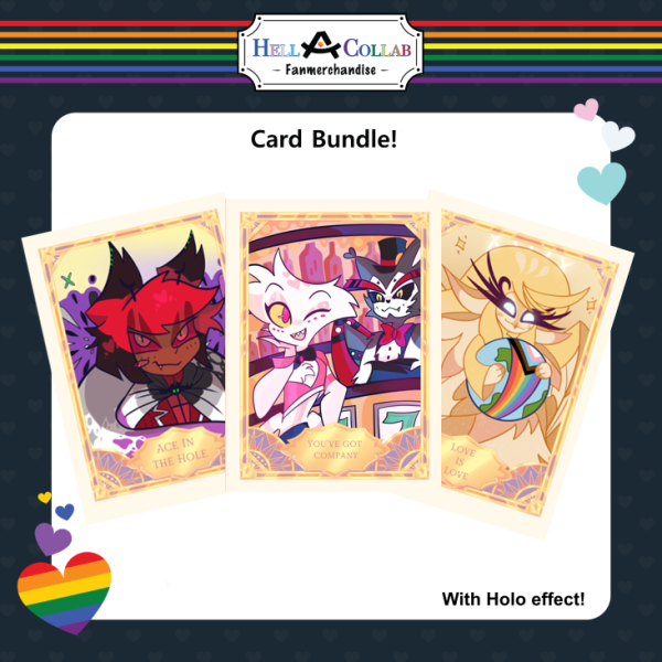 Hazbin Pride Holo Fan Card Bundle!