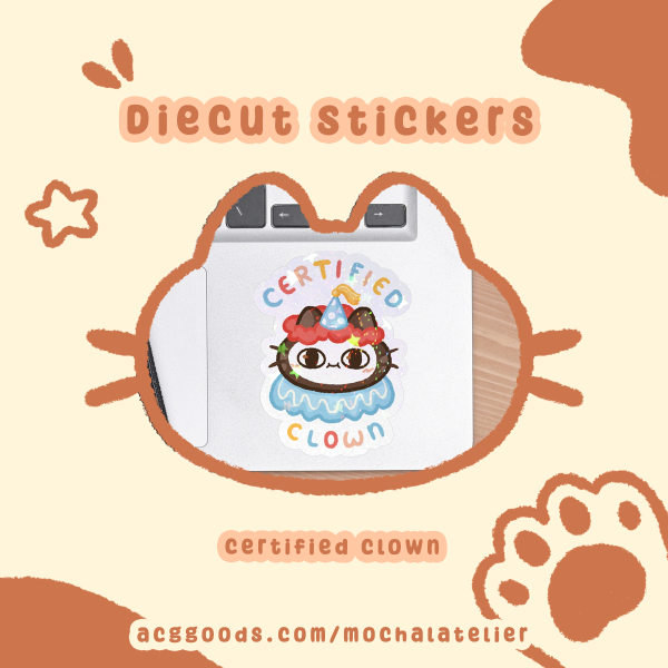 Certified Clown - Die Cut Stickers