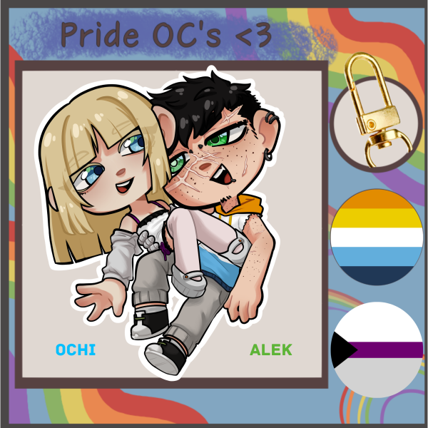 [OC] Alek & Ochi Pride Keychain