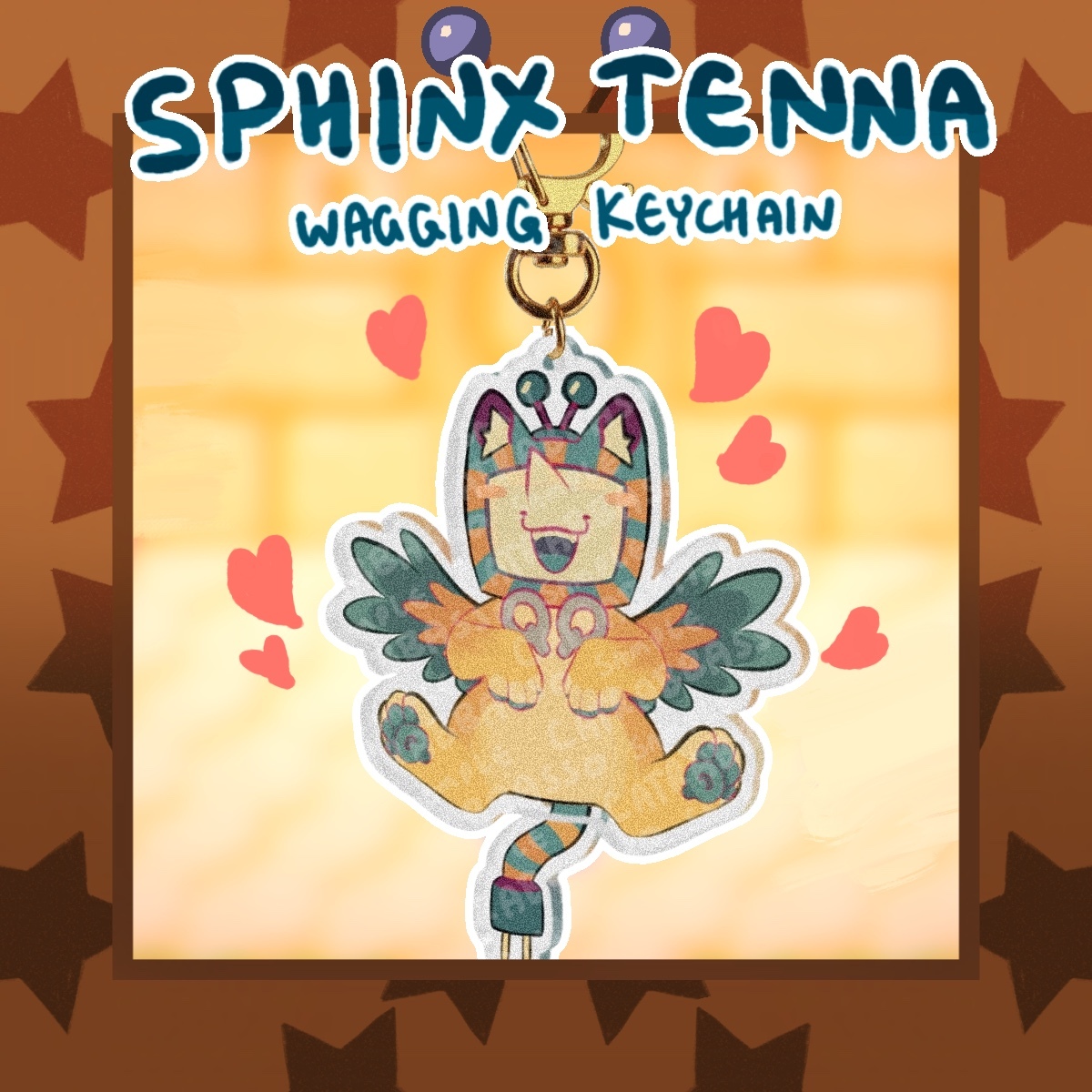 Sphinx Tenna - Tail-Wagging Keychain