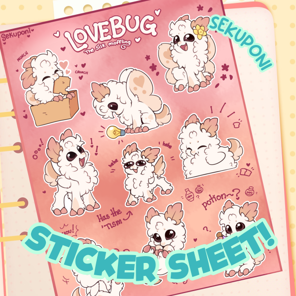 BIG Lovebug sticker sheet