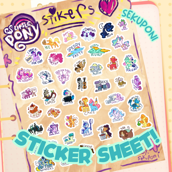 ALL OF THEM MLP sticker sheet