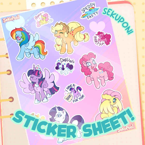 The Mane 6 Sticker Sheet