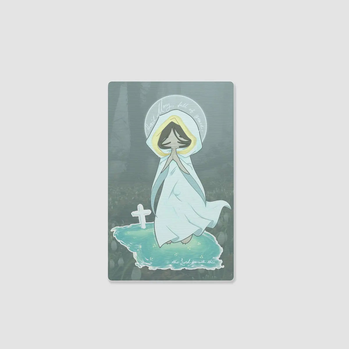 Lenticular Hail Mary Prayer Card