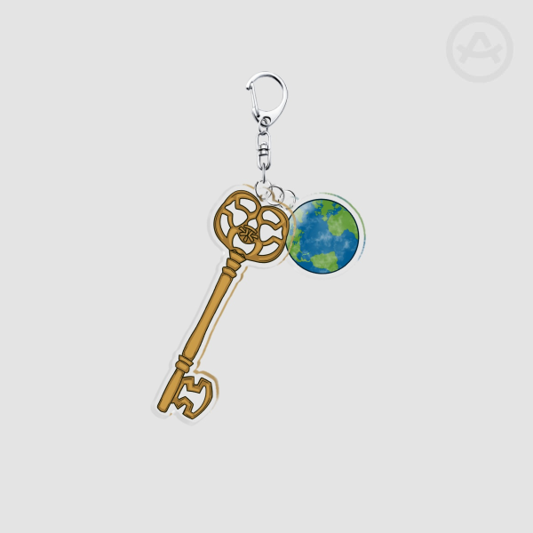 Spaceship Keychain Acrylic 2-Piece
