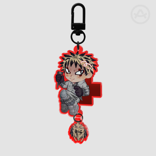 risu and curse connector keychain