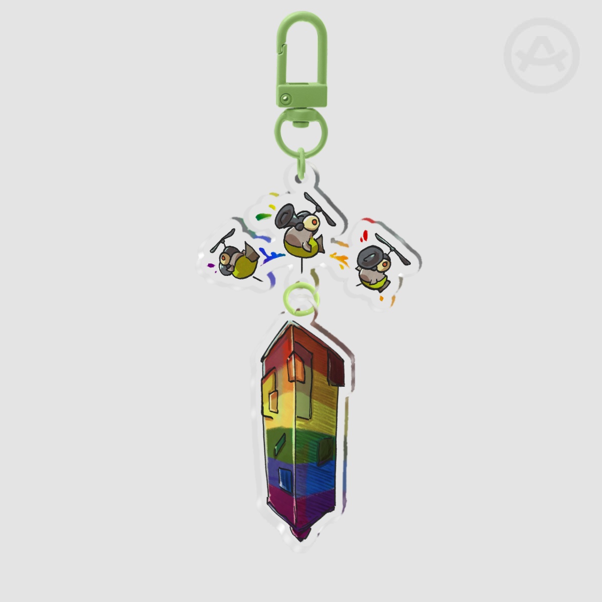 Fish Stick Pride Keychain