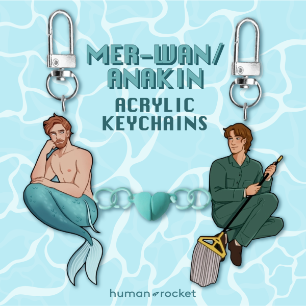 Mer-Wan & Anakin Magnet Keychains