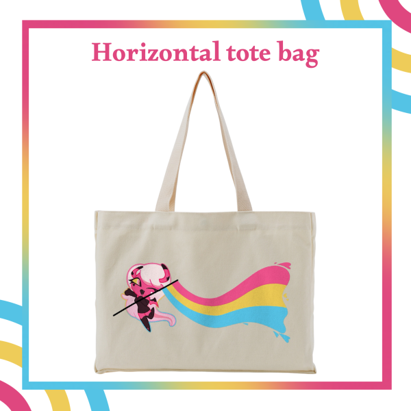 Verosika Pansexual Pride Horizontal Tote Bag