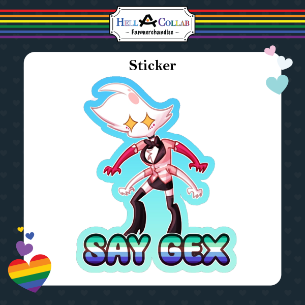SAY GEX | Angel Dust Pride Keychain