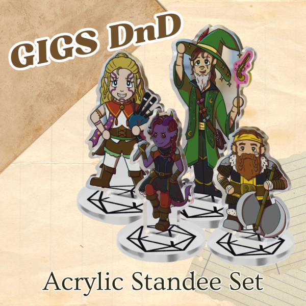 GIGS DnD Party - Acrylic Standee Tokens