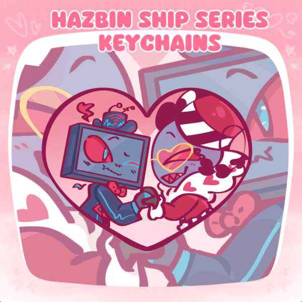 VOX x Valentino Hazbin hotel ship series Clear Acrylic Keychain