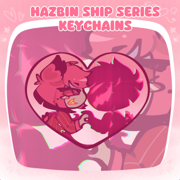 Alastor x Alastor self love Hazbin hotel ship series Clear Acrylic Keychains
