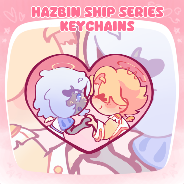 Abel x Emily Hazbin hotel ship series Clear Acrylic Keychains