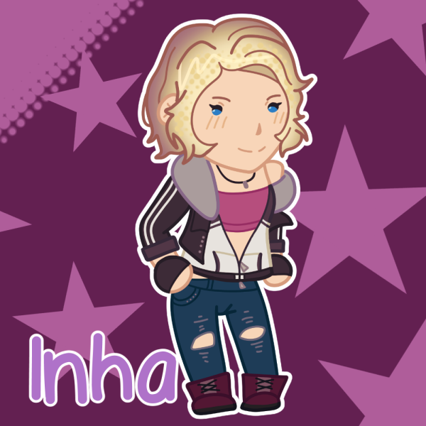 Inha Oh 2" Full Bleed Acrylic Keychain Buried Stars