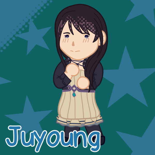 Juyoung Min 2" Full Bleed Acrylic Keychain Buried Stars
