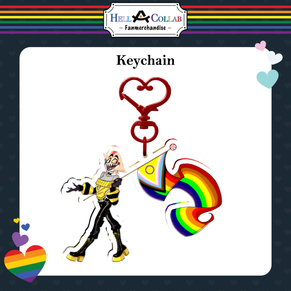 HAPPY PRIDE! Keychain || Hell-a-Collab Pride