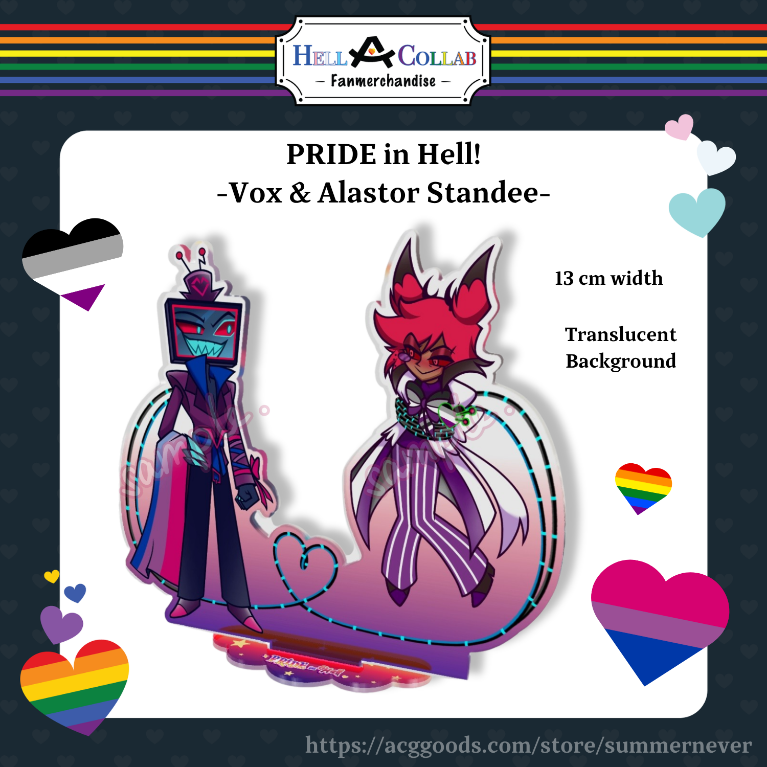 Vox & Alastor – Standee – Hellacollab The Pride Collection || RadioStatic AppleMedia StaticApple