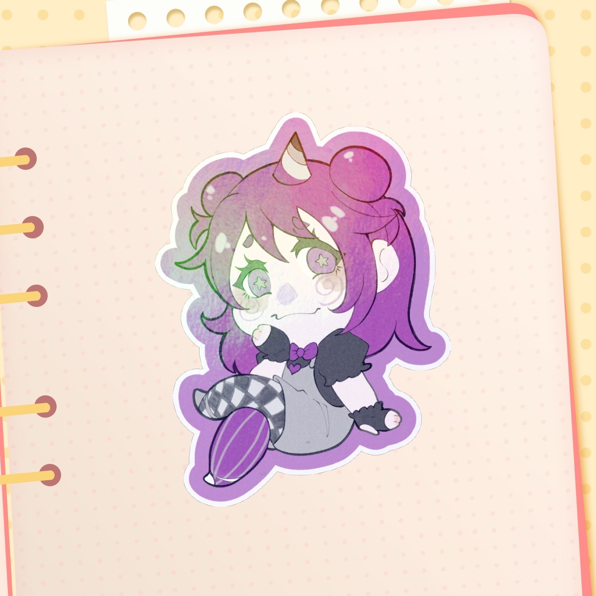 Ace Pride Clown Holowgraphic Sticker