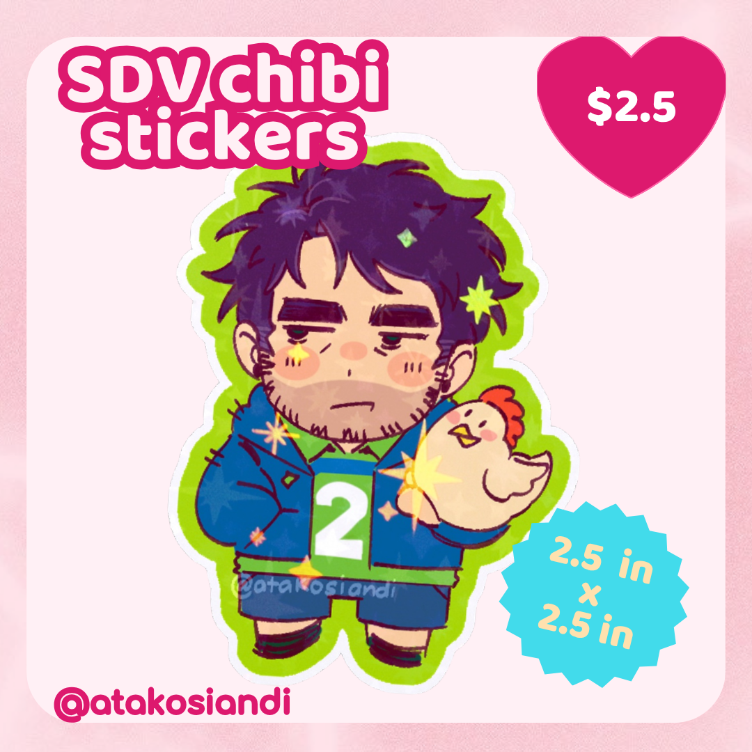 SDV Chibi Stickers - Shane