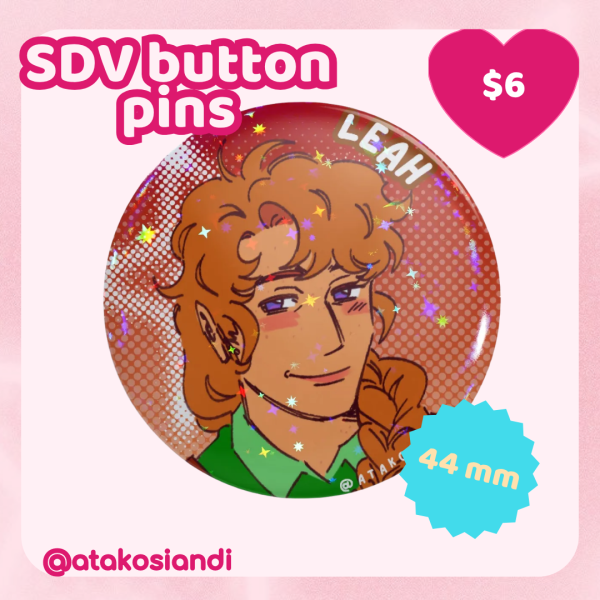 SDV Button Pins - Leah