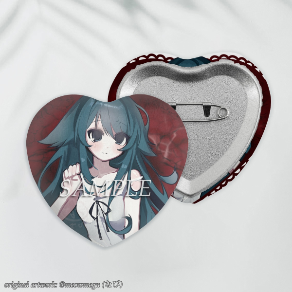 ♡ SAYA NO UTA / SONG OF SAYA - Squishy Heart Plush Badge - by: meowmegu ♡