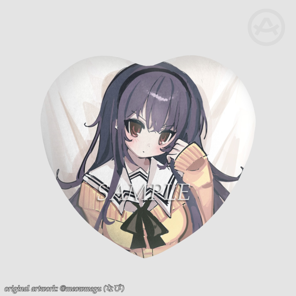♡ You and Me and Her: A Love Story - Miyuki Sone - Heart Plush Badge - by: meowmegu ♡
