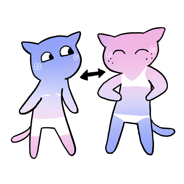 Trans Cats Phone Charm Acrylic Keychain