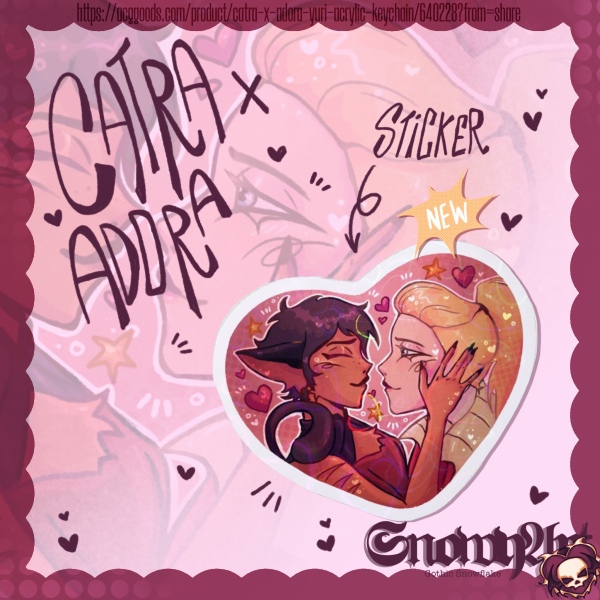 Catra x Adora Yuri Holo Hearts Sticker