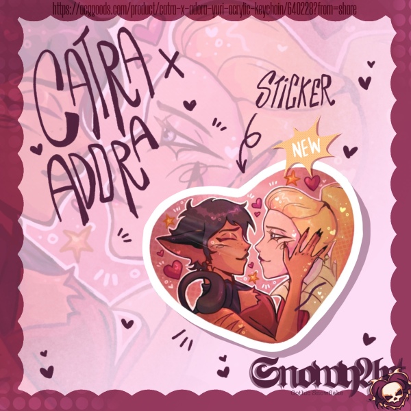 Catra x Adora Yuri Glossy Sticker
