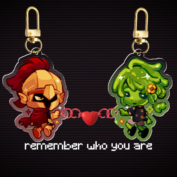 SlimeKnight Heart Magnet Keychains