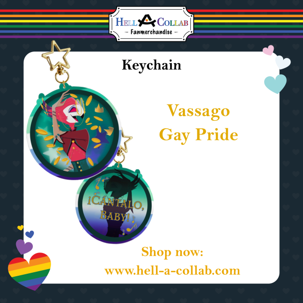 Vassago Gay Pride acrylic keychain || Hell-a-Collab Pride Collection