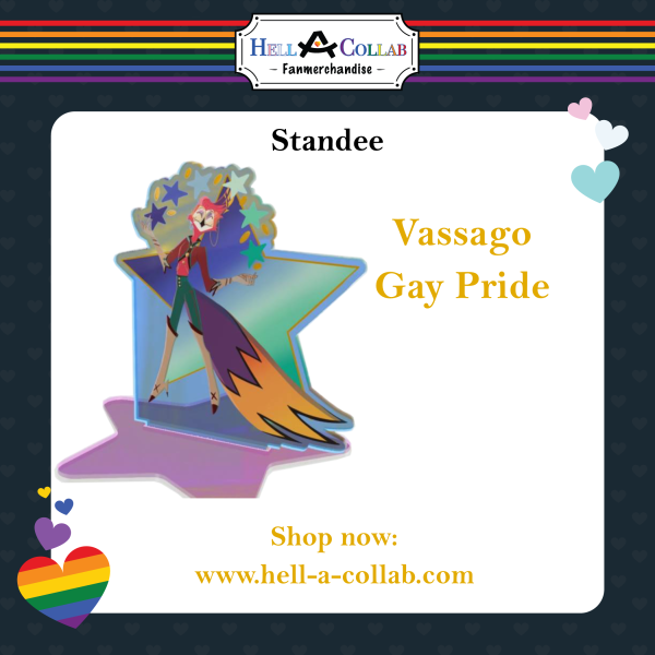 Vassago Gay Pride Rainbow Acrylic Standee || Hell-a-Collab Pride Collection
