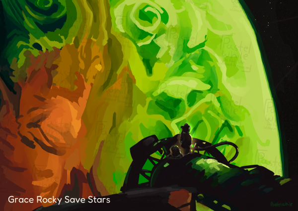 Project Hail Mary Rocky Grace Save Stars A4 Print