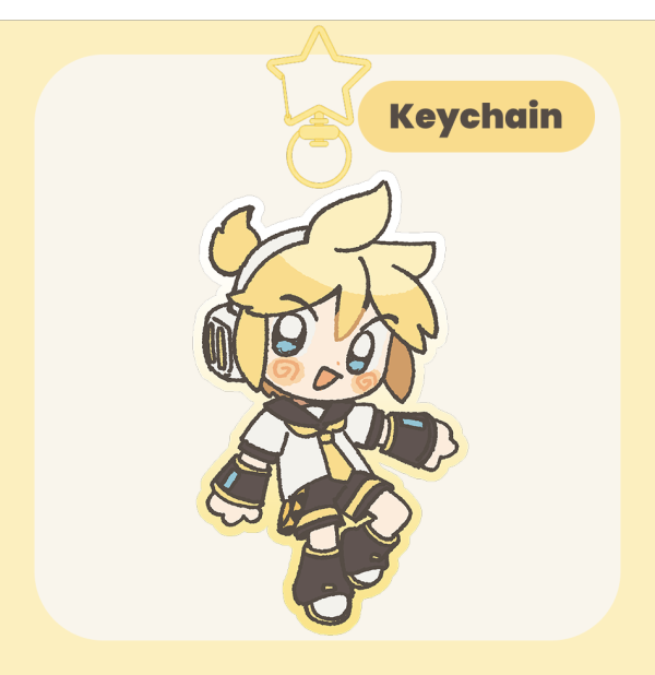 Kagamine Len Epoxy Keychain