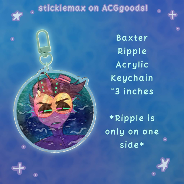 Baxter 3" Ripple Acrylic Keychain