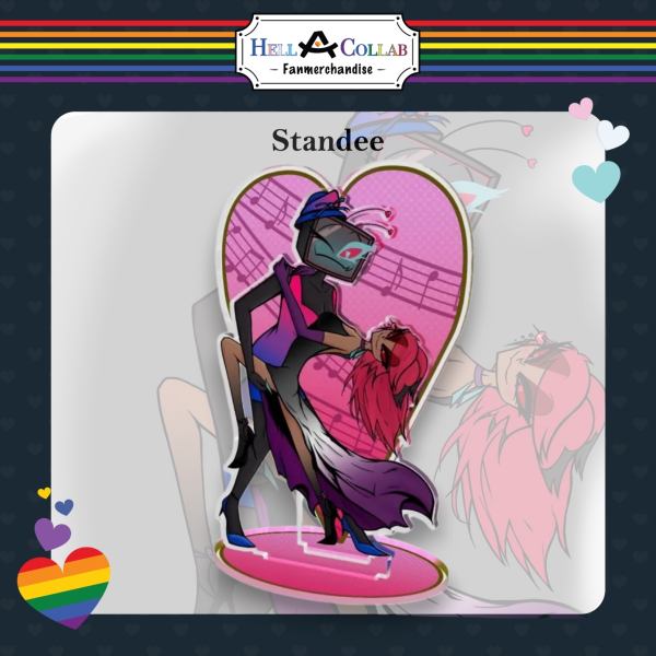 Past RadioStatic Vox and Alastor Standee Hell-a-Collab Pride Collection
