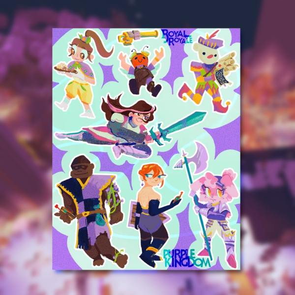 Purple Kingdom Royal Royale Sticker Sheet