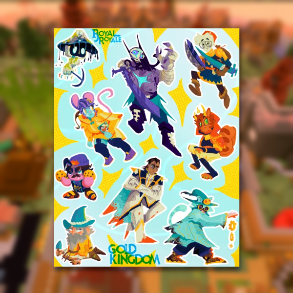 Gold Kingdom Royal Royale Sticker Sheet