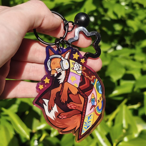 Limited Fox grace Blanket || Acrylic keychain