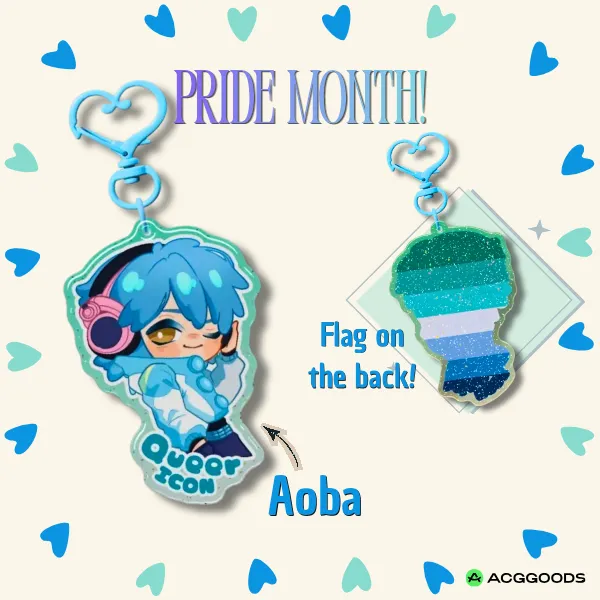 Aoba Seragaki - [ DMMD ] Epoxy Glitter Acrylic Keychain