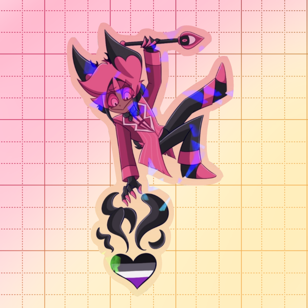 Ace Pride Alastor • Broken Glass Sticker