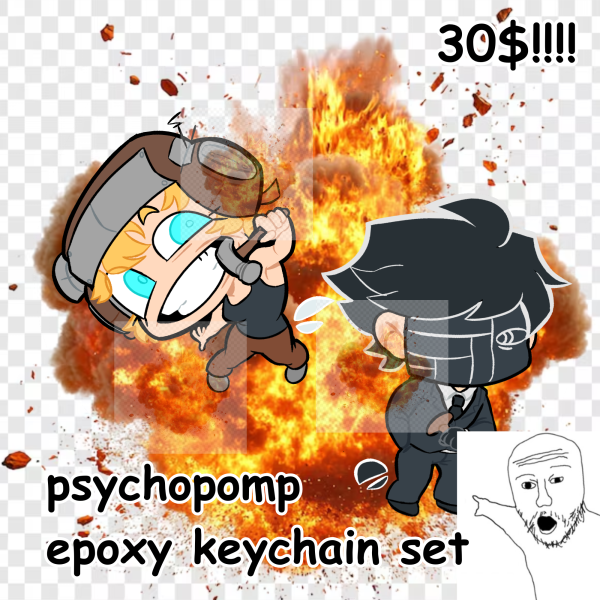 Psychopomp 🔨: Venus & Mercury Epoxy 6cm Keychain Set
