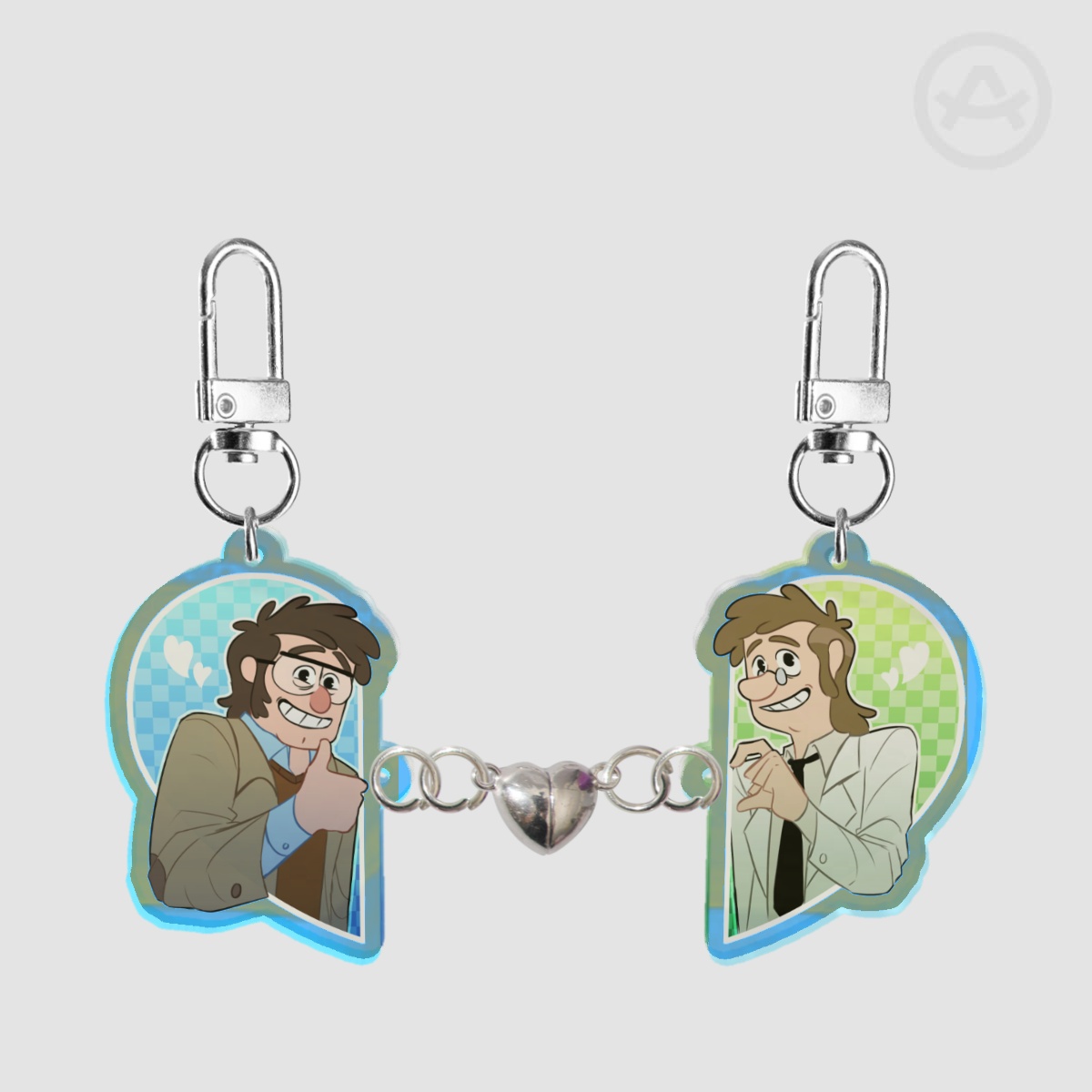 Fiddauthor Heart Magnet Keychain