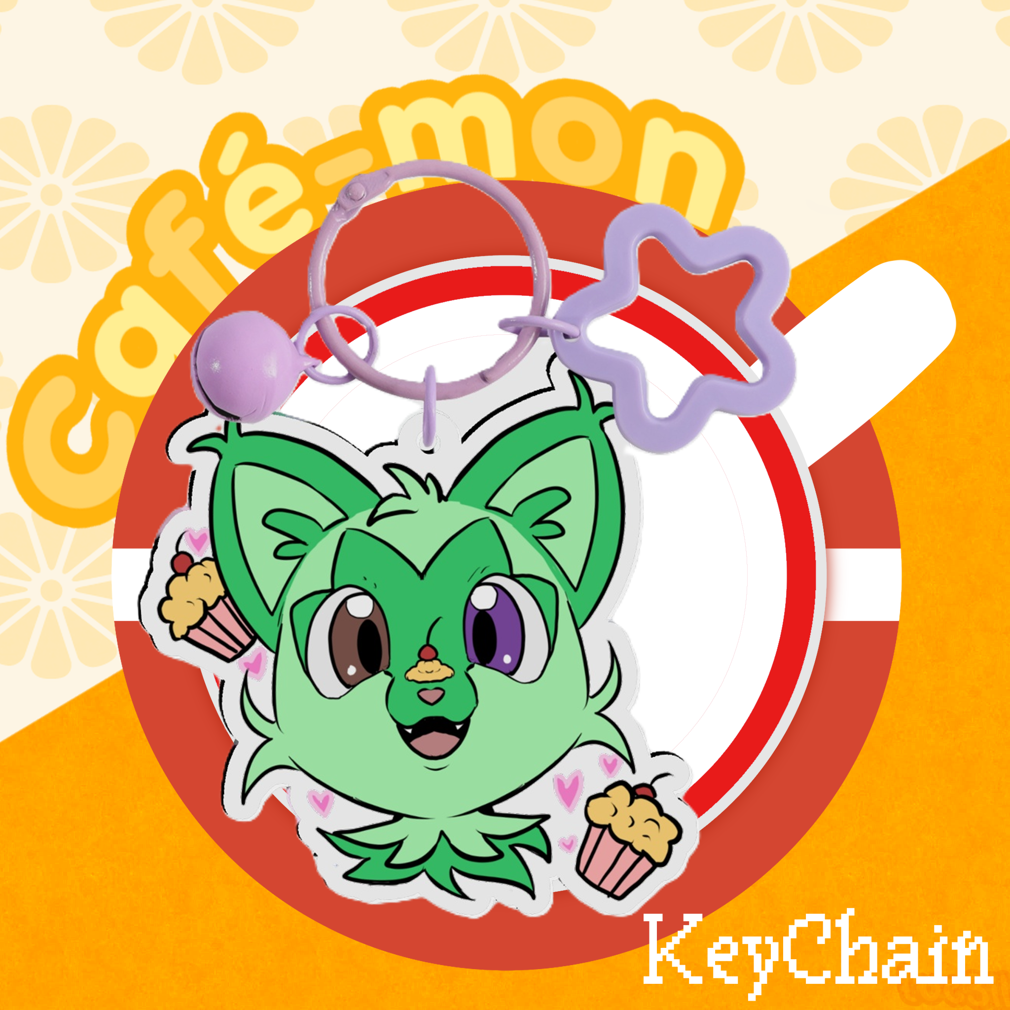 Shiny Sprigatito Keychain