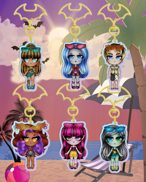 Complete Gloom Beach Keychain Set