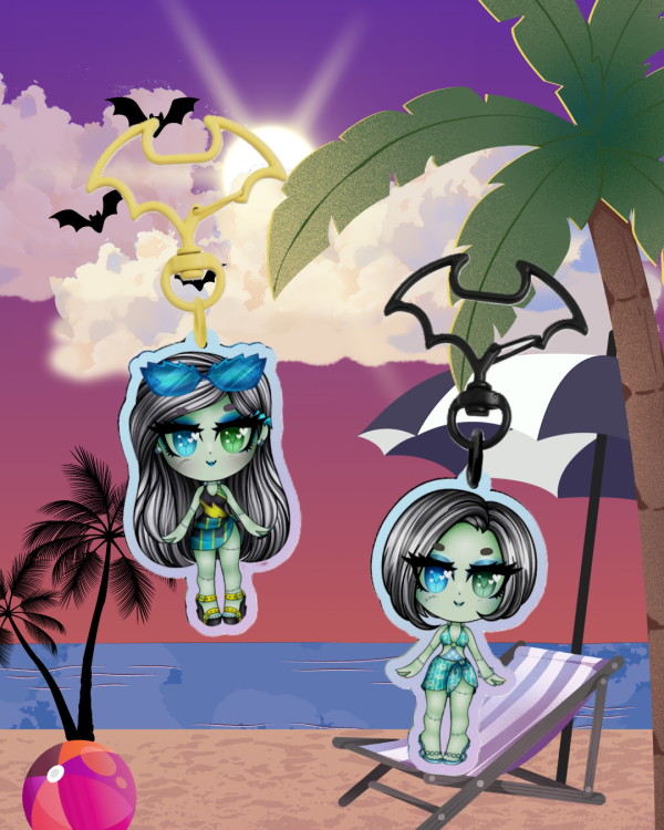 Summer Chibi Frankie Keychain Set