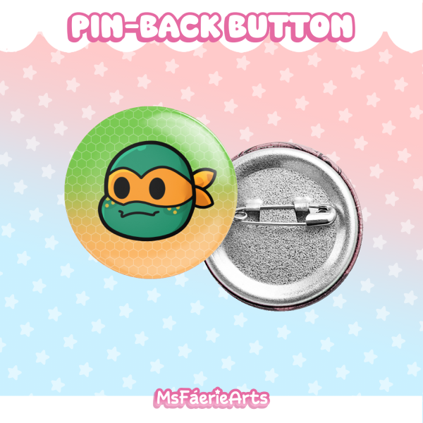ROTTMNT Michelangelo - Round Badges (Button Pins)