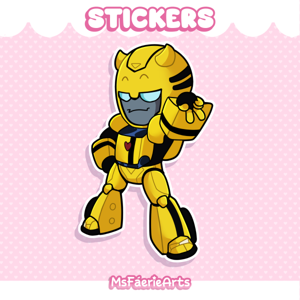 Gyaru Pose Bumblebee - Die Cut Stickers